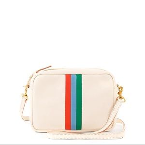 Clare V Ivory Striped Crossbody